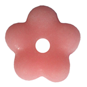 Mat lille blomst / centerhul, rosa, Ø10mm, 4 stk.